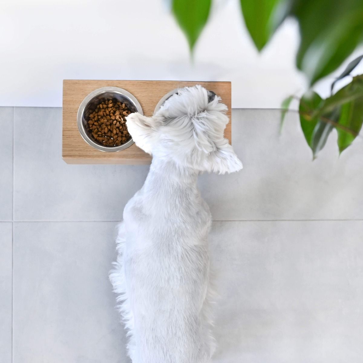 Schwebender Futternapf | Eiche